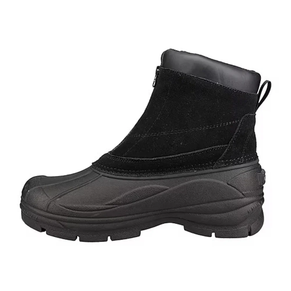 Weatherproof Mens Benson Waterproof Black Zip Winter Duck Boots Size 13 Medium